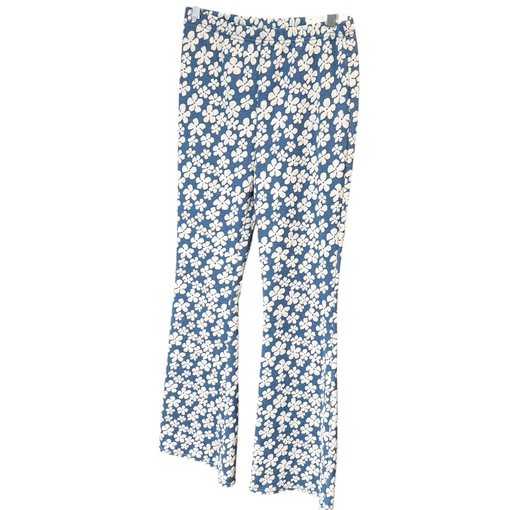 American Eagle floral flare high rise pull on pants, size small - Picture 3 of 10